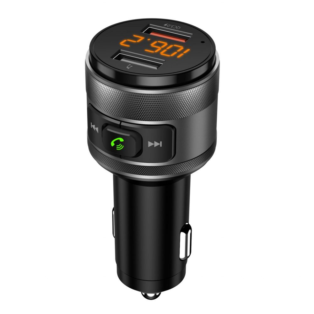 ART FM transmiters bluetooth 5.0 + 2 x USB A QC3.0 FM-57 melns