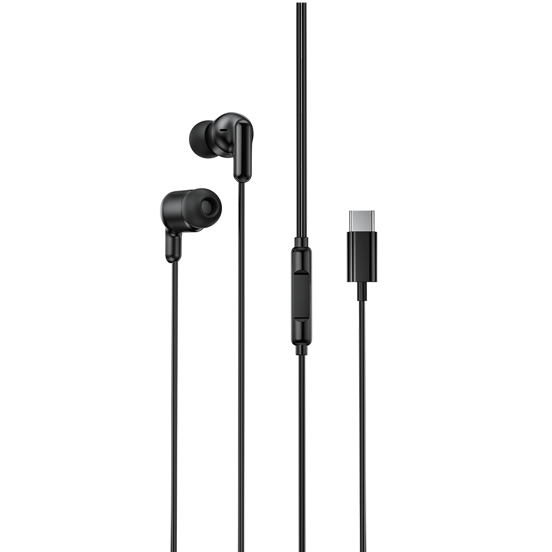 XO EP84 vadu austiņas ar USB-C savienojumu, melnas