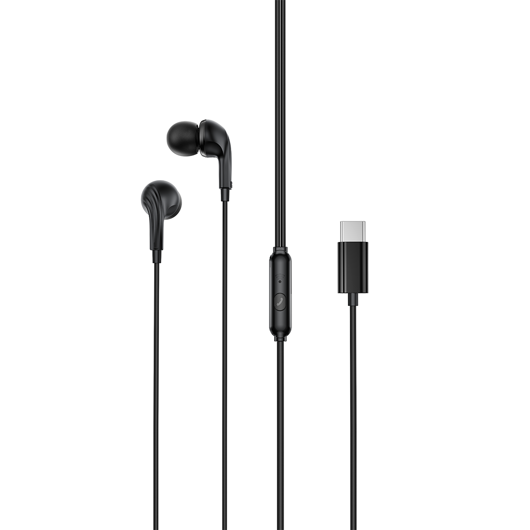 XO EP82 vadu austiņas ar USB-C savienojumu, melnas