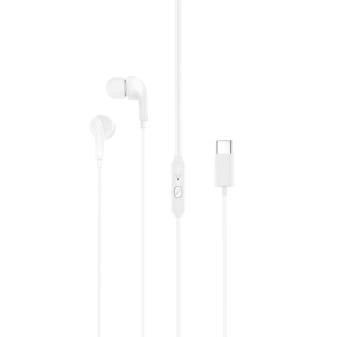 XO EP82 vadu austiņas ar USB-C savienojumu, baltas