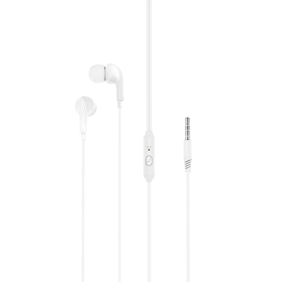 XO EP86 vadu austiņas ar 3,5mm spraudni, baltas