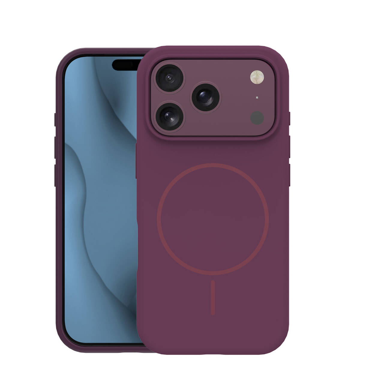 Thin Mag silikona maciņš iPhone 17 Pro Max 6,9″ / iPhone 18 Pro Max 6,9″, tumšā ķiršu krāsā