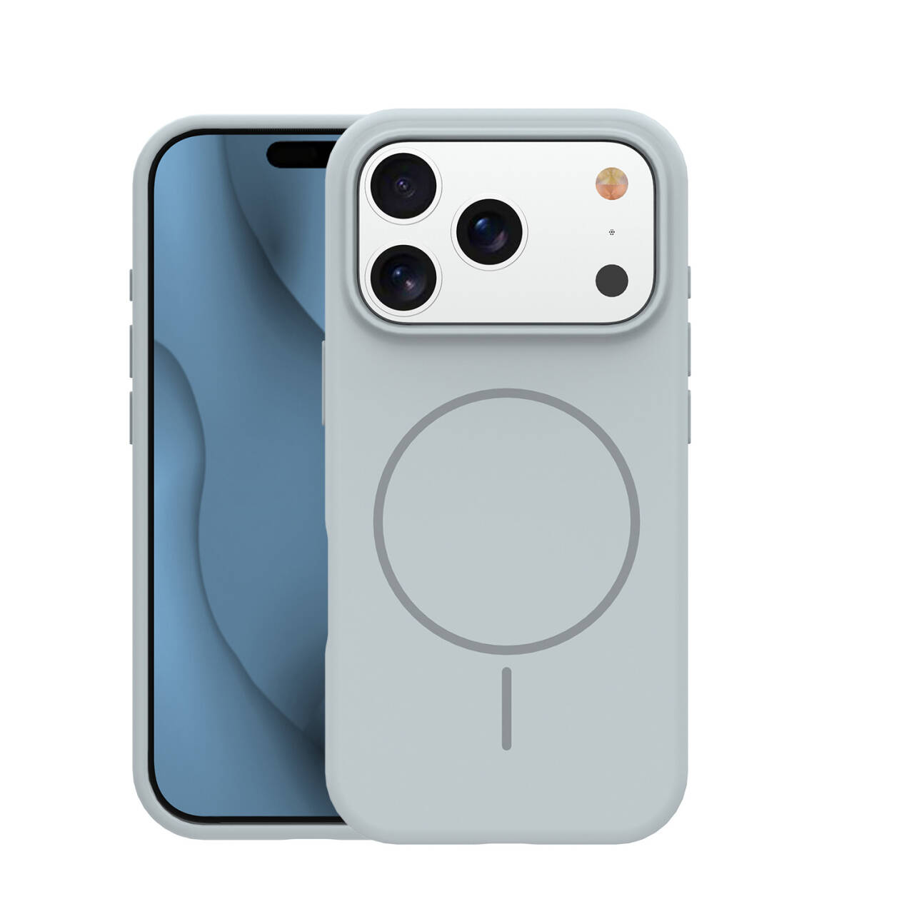 Thin Mag silikona maciņš iPhone 17 Pro 6,3″ / iPhone 18 Pro 6,3″, sudraba krāsā