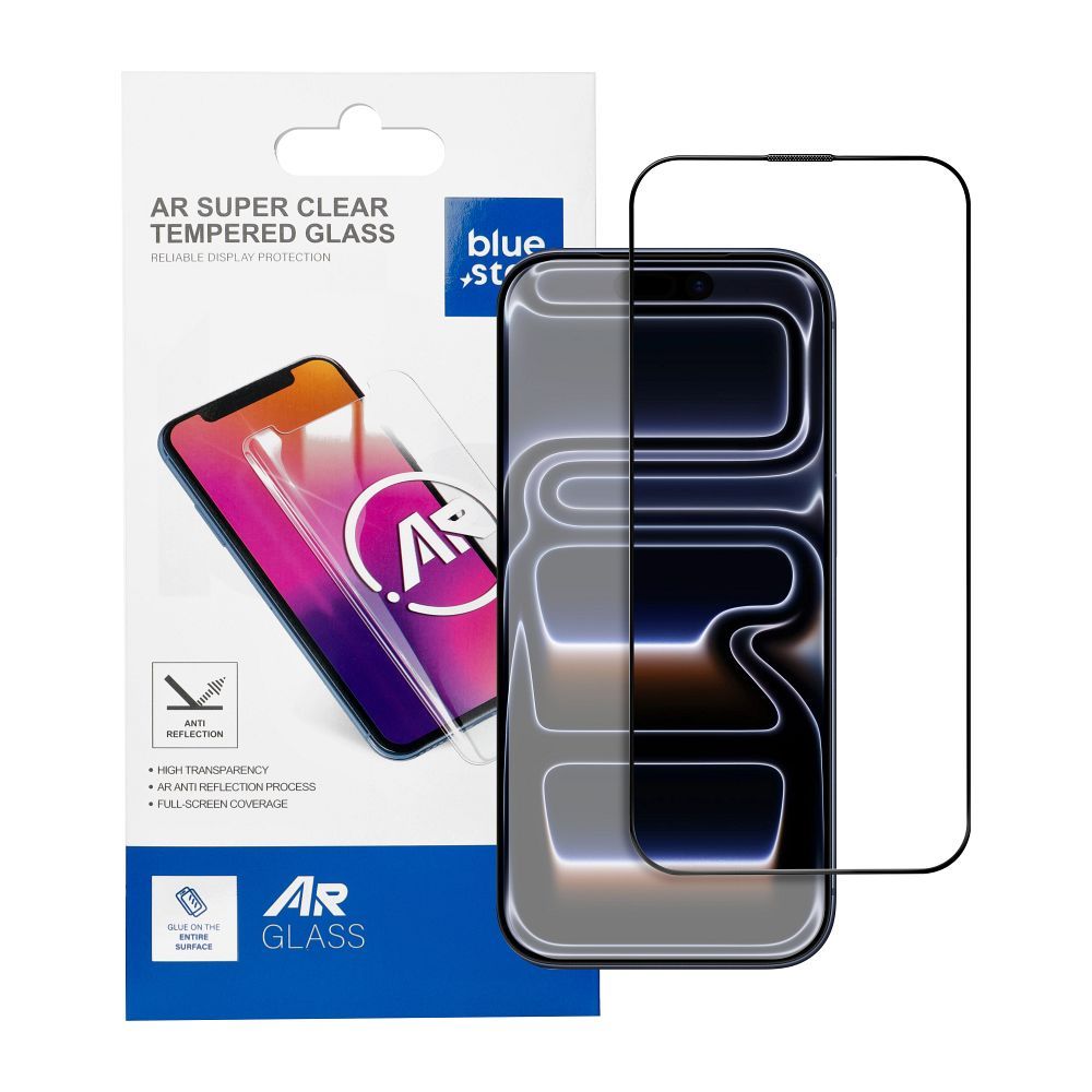 Rūdīts stikls iPhone 17 PRO MAX Blue Star 5D AR melns