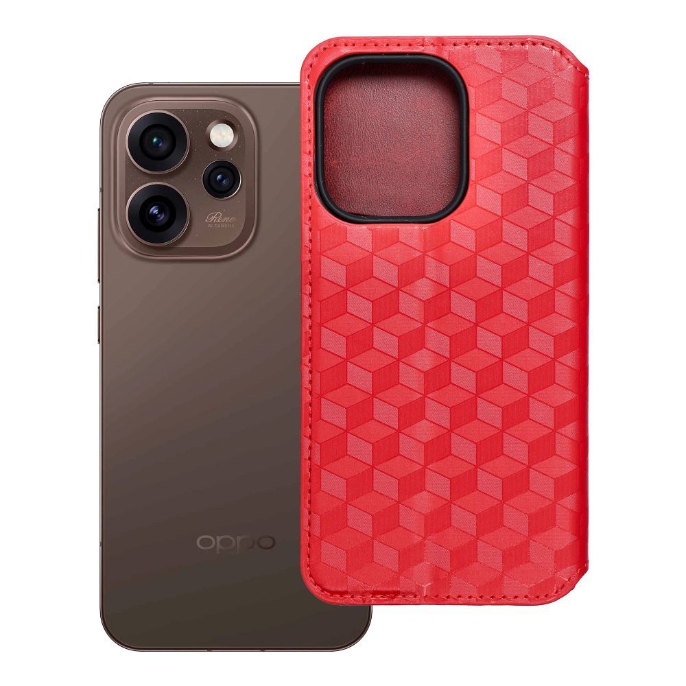 Flip case for Oppo Reno 15 Pro 5G Cubic Book red