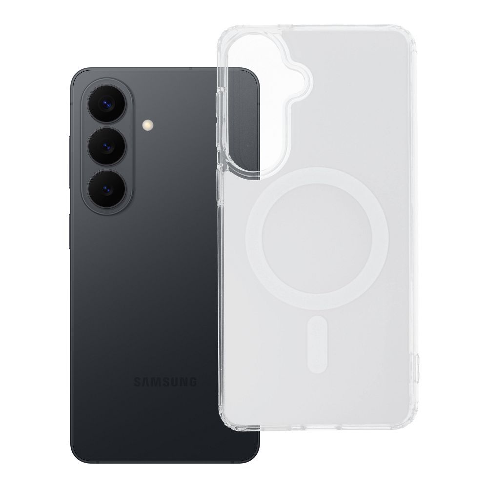 Maciņš Samsung S26 PLUS Clear Fusion Mag Cover saderīgs ar MagSafe balts