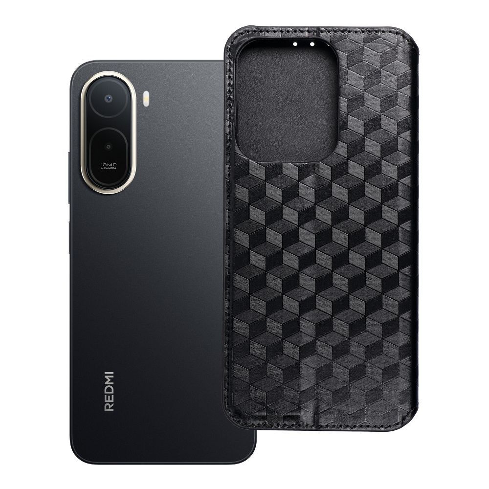 Atlokāmais maciņš Xiaomi Redmi A7 PRO Cubic Book, melns