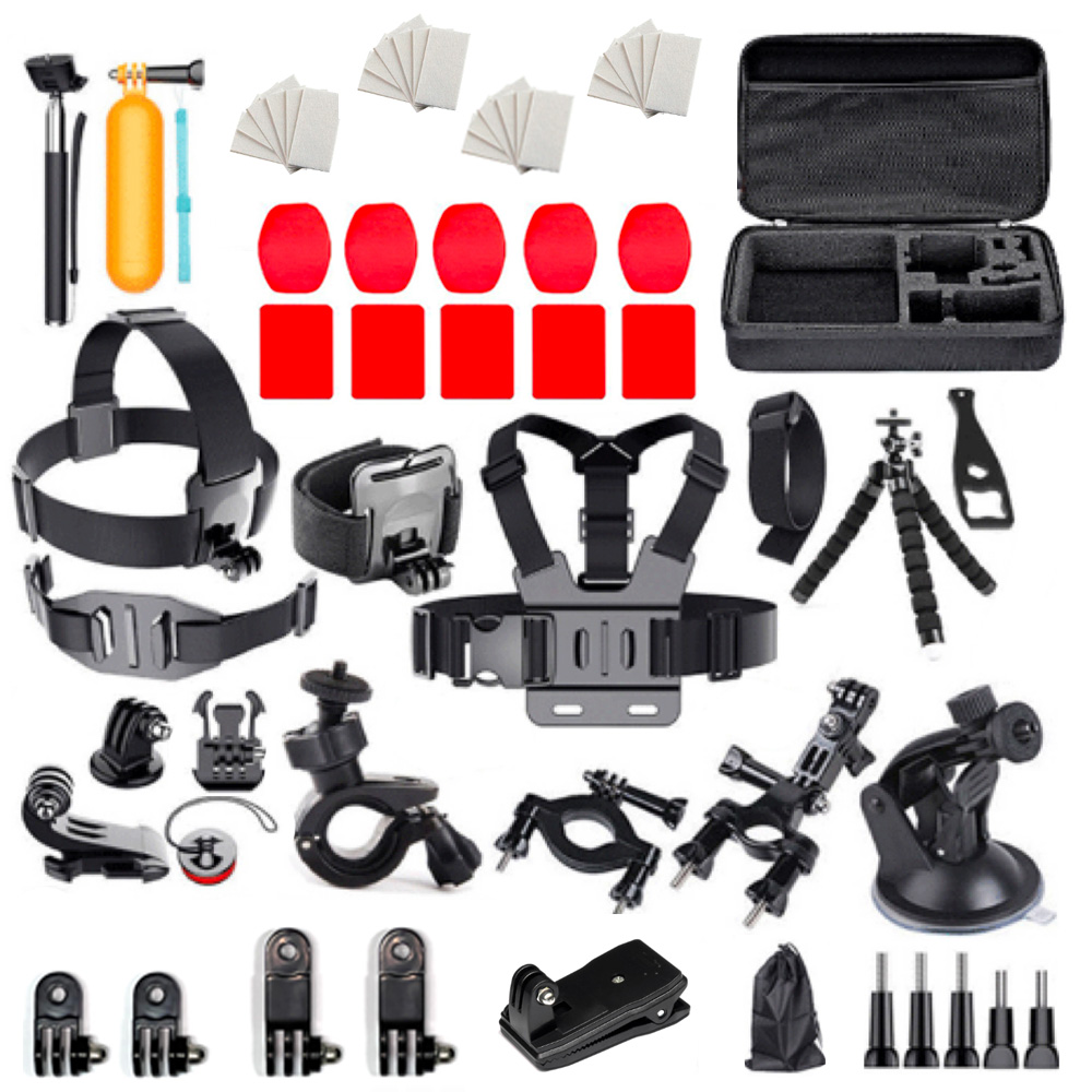 Universāls 63-in-1 piederumu komplekts GoPro, DJI, Insta360, SJCam, Eken darbības kamerām (GoPro 63-in-1 set)
