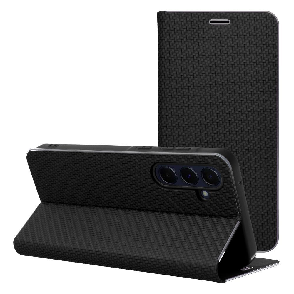 Atvēramais maciņš priekš Samsung A27 Luna Book Carbon melns