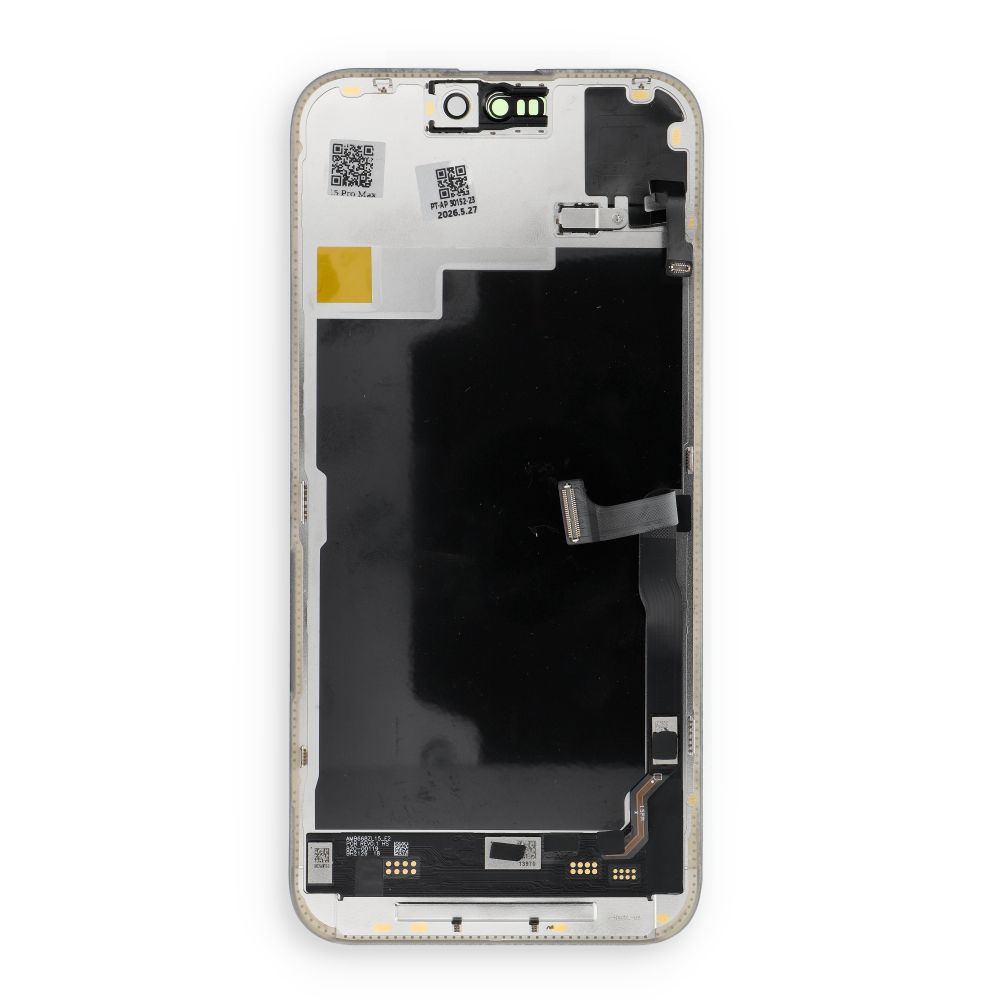 ЖК-дисплей FixCell для iPhone 15 Pro Max с экраном Soft OLED, частотой обновления 120 Гц и гибким кабелем датчика приближения и освещенности (состояние: б/у, с возможностью диагностики)