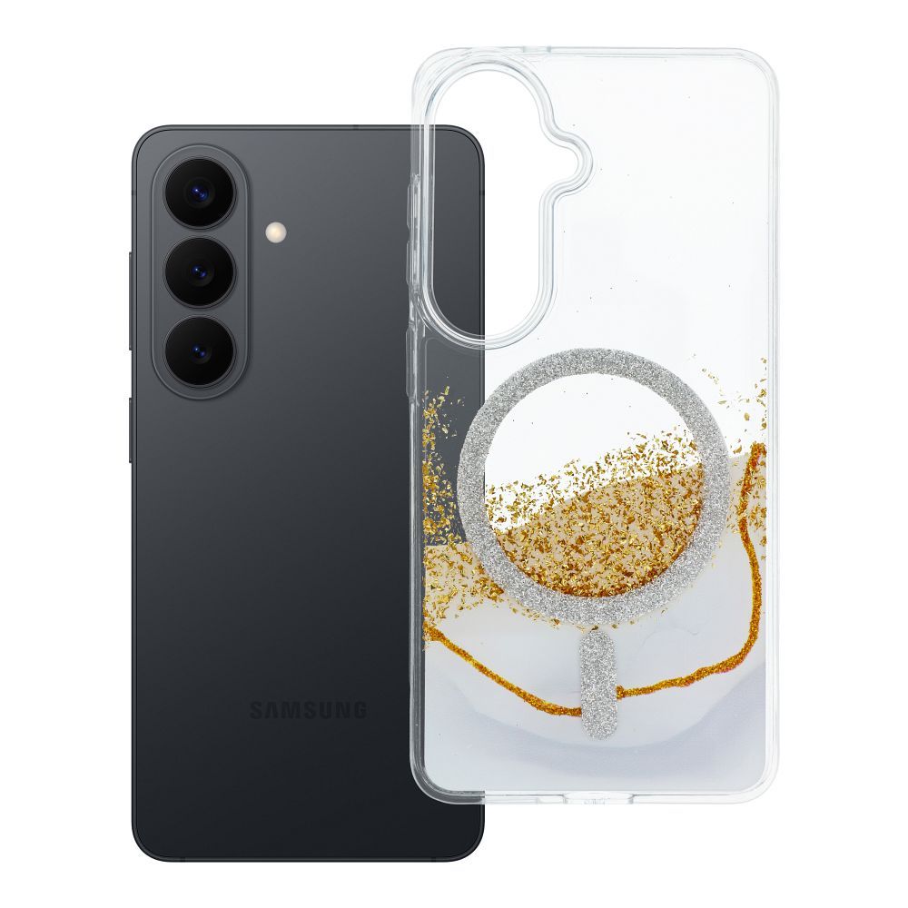 Ar MagSafe saderīgs Golden maciņš Samsung S26, balts