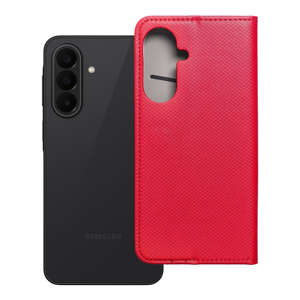 Atlokāms maciņš Samsung A27 Smart Case Book sarkans