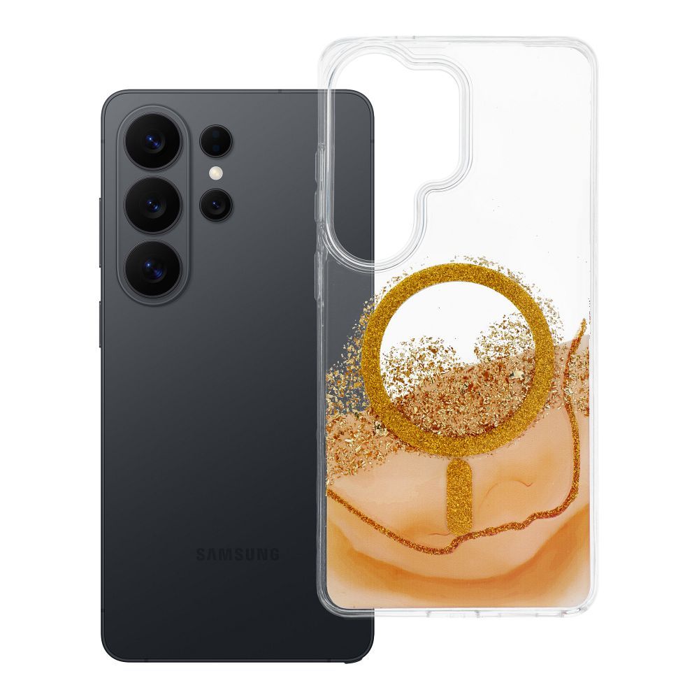 Ar MagSafe saderīgs Golden maciņš Samsung S26 ULTRA, zeltains