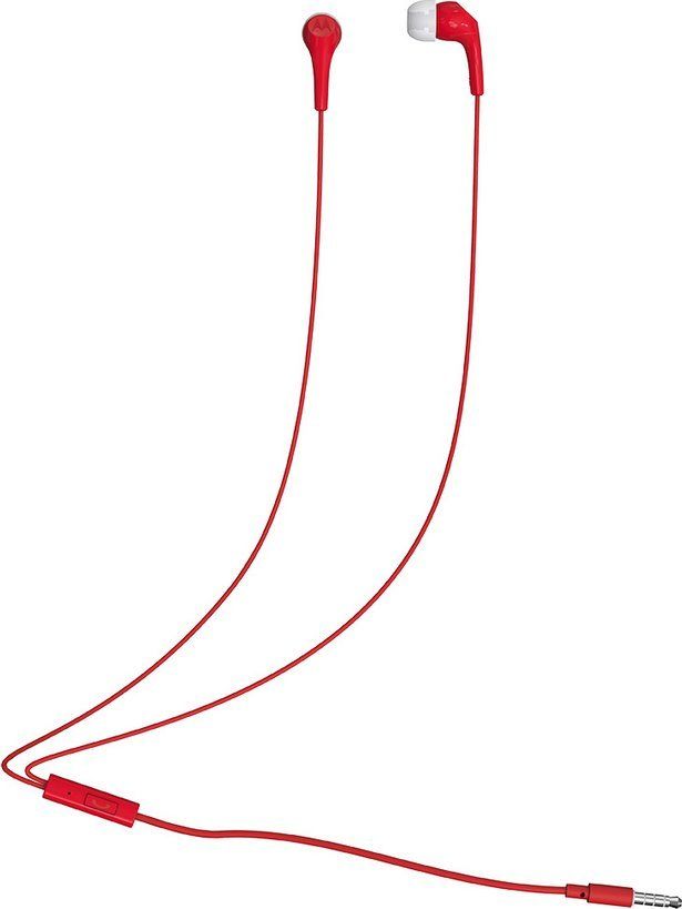 Vadu austiņas jack ar mikrofonu 3,5mm MOTOROLA Ear Buds 2-s sarkanas