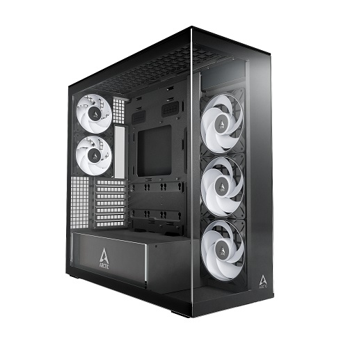ARCTIC Premium E-ATX datora korpuss Xtender melns (caurspīdīgs stikls)