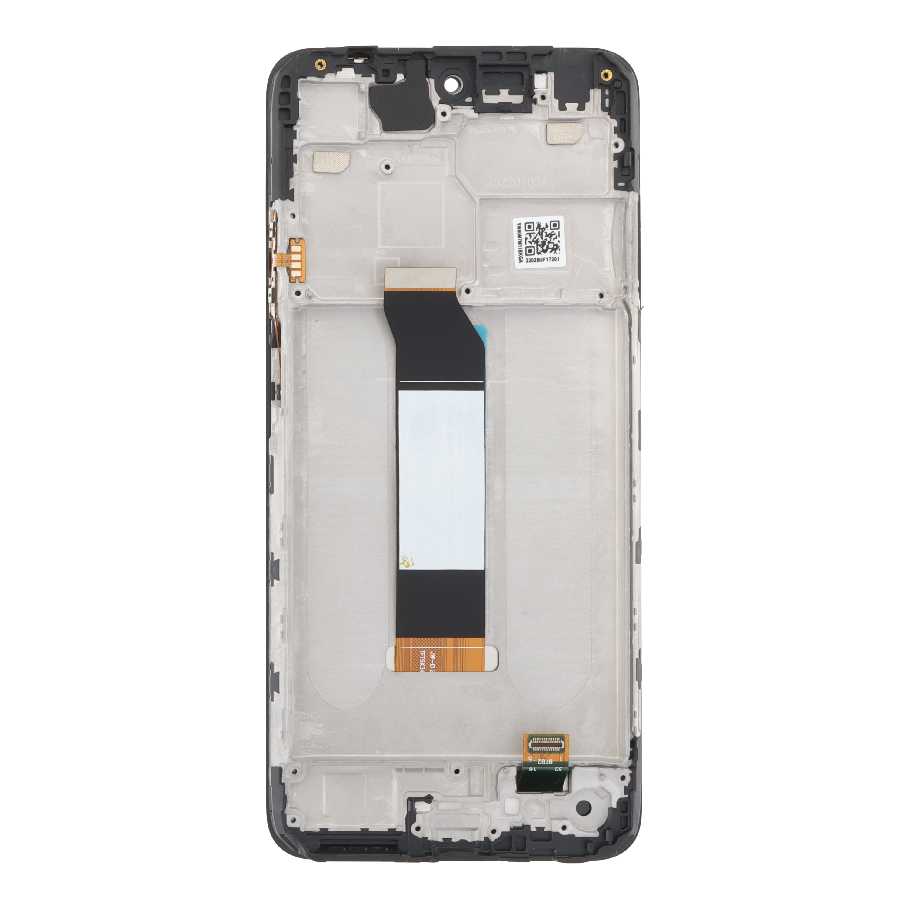 Ekrāns Xiaomi Redmi Note 10 5G / Redmi Note 10T 5G / Poco M3 Pro 5G ar skārienjutīgo stiklu un rāmīti melns OEM