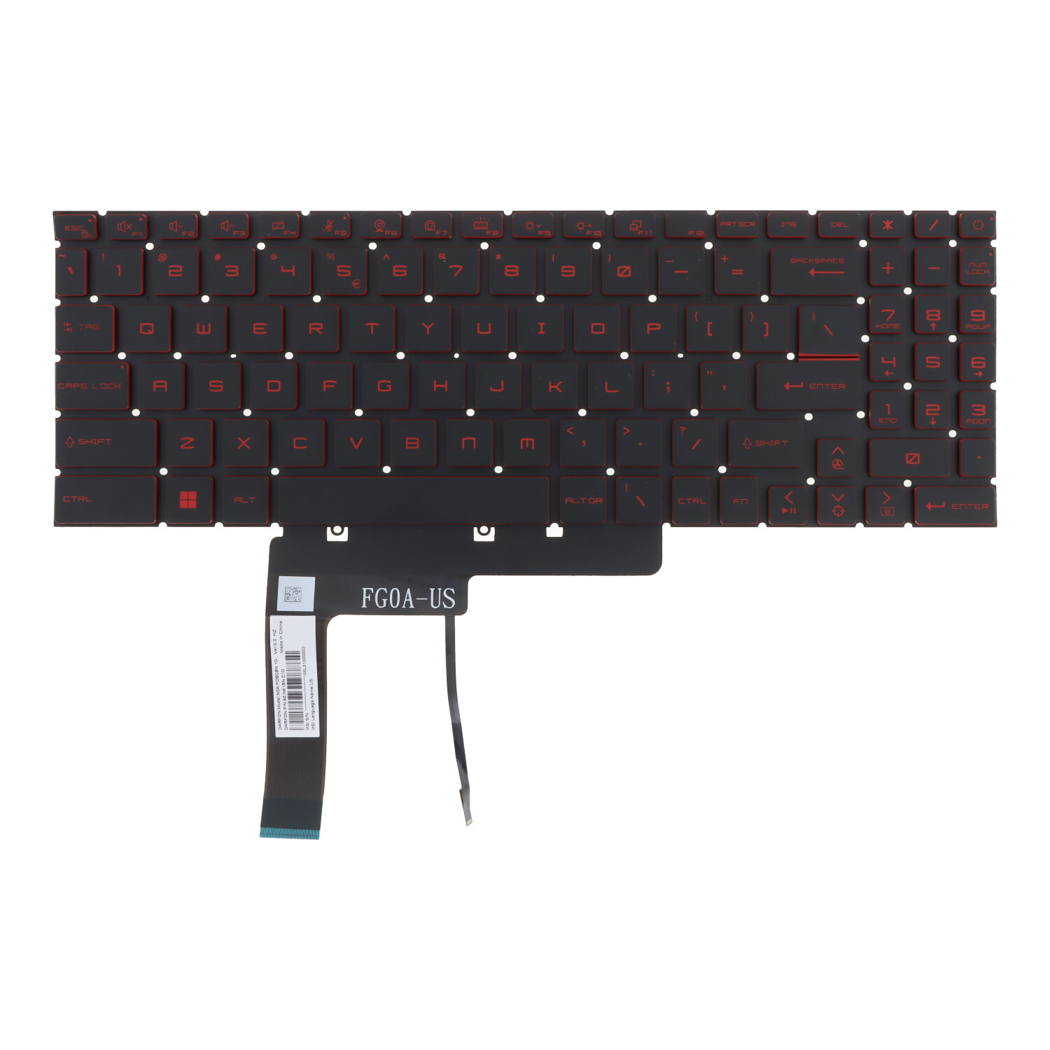 Klaviatūra MSI Katana GF66 / GF76 US šviečianti