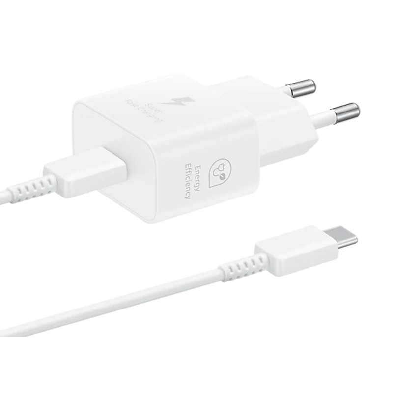 Lādētājs Fast Charging TA800W 25W baltas + USB-C laidas OEM