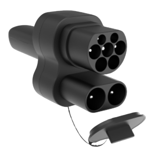 EV lādētāja adapteris CCS2 - NACS (Tesla DC/AC)
