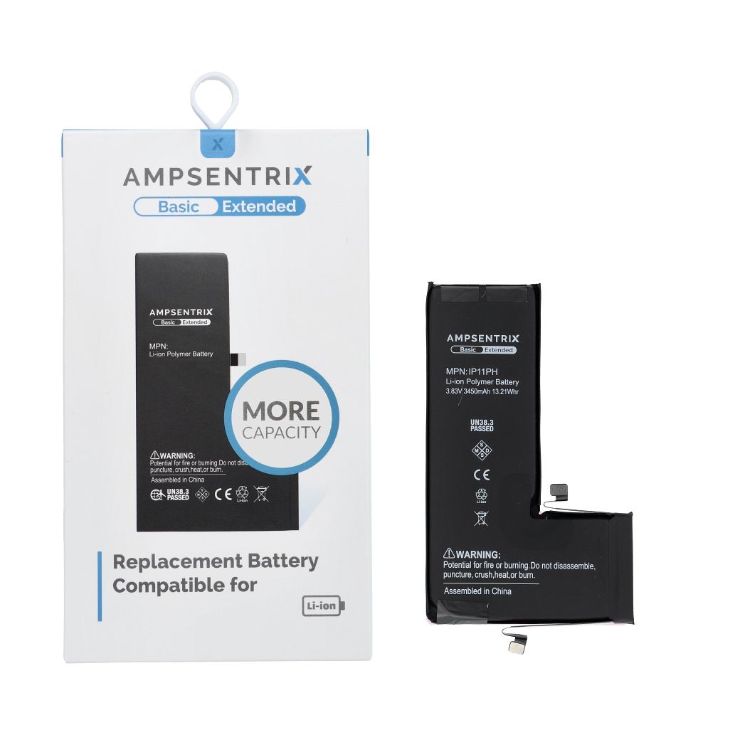AmpSentrix Basic baterija iPhone 11 Pro (lielas ietilpības 3450 mAh)