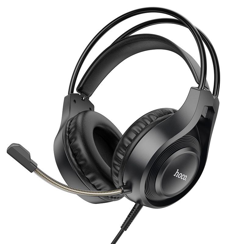 Kabeļu austiņas Jack 3,5 mm ar mikrofonu W106 melnas