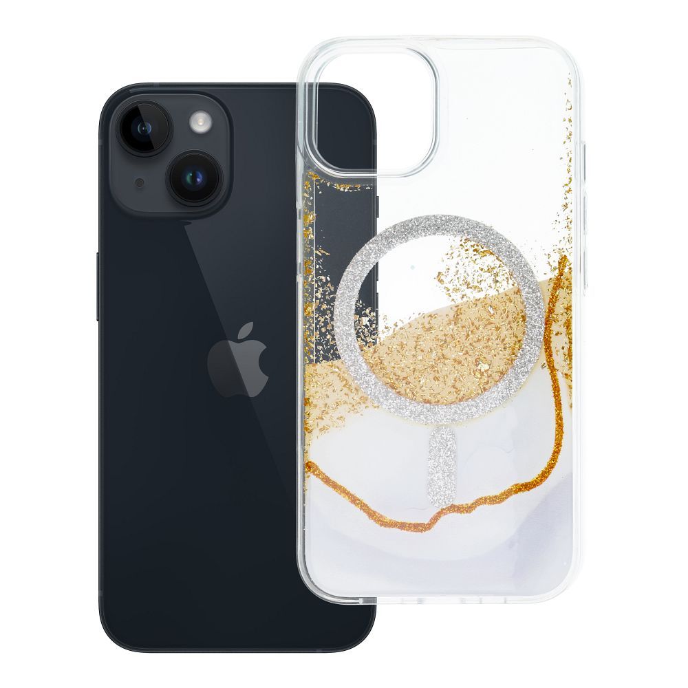 Golden maciņš ar MagSafe saderību iPhone 13 / 14, balts