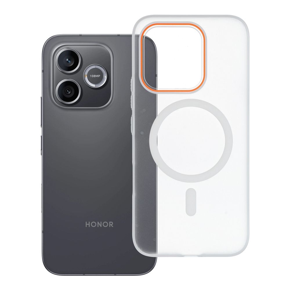 Maciņš Honor 600 LITE Go Orange saderīgs ar MagSafe caurspīdīgs