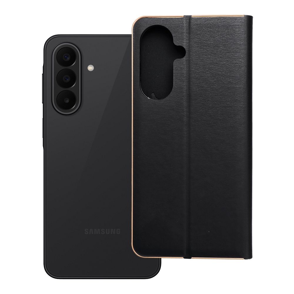 Atvēramais maciņš priekš Samsung A27 Luna Book Gold melns