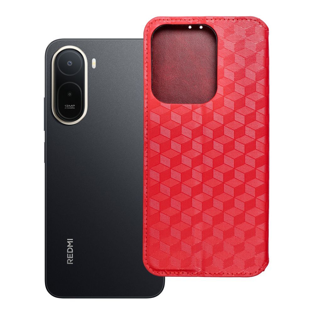 Atlokāmais maciņš Xiaomi Redmi A7 PRO Cubic Book, sarkans