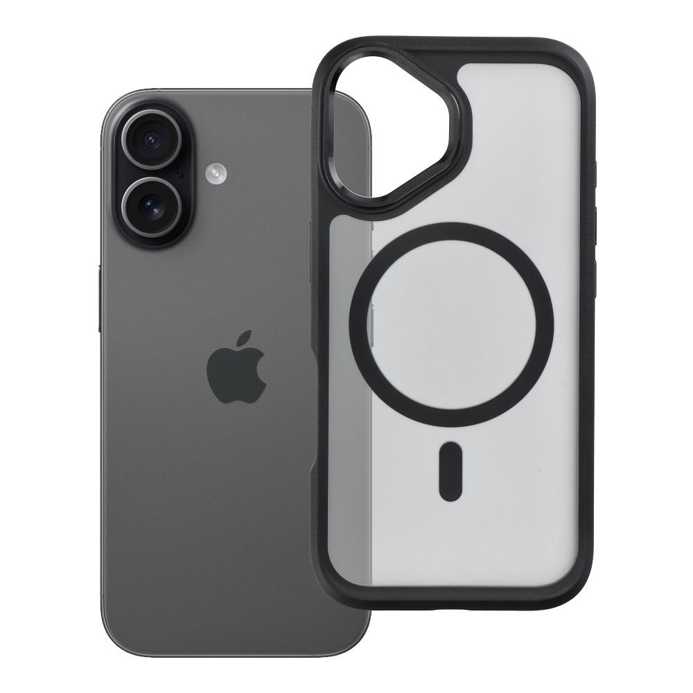 Case for iPhone 17 Forcell F-Protect Smoke Hybrid Premium compatible with MagSafe black