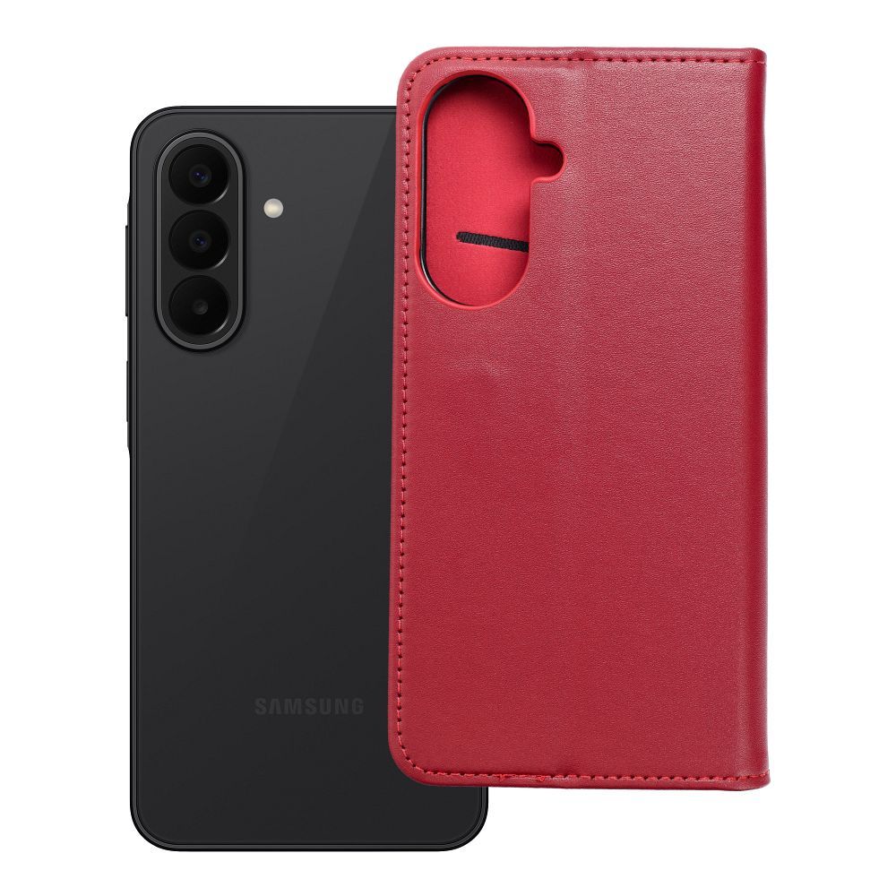 Ādas atlokāmais maciņš Samsung A27 Smart Pro Book, kastaņbrūns