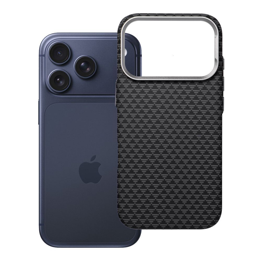 Ar MagSafe saderīgs K-Look maciņš iPhone 17 Pro / 18 Pro (zema kameras mala), melns, v2