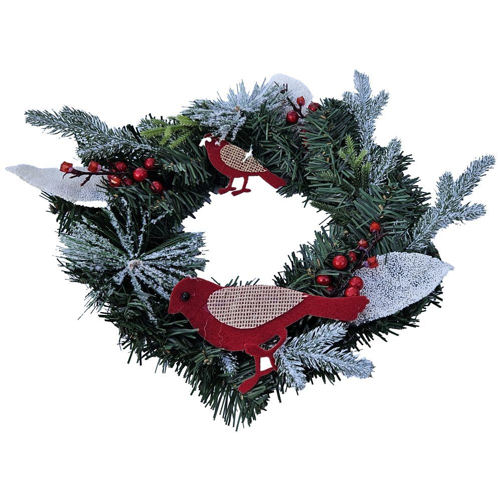 Ziemassvētku dekoratīvs vainags 30 cm RC-K-512 zaļš