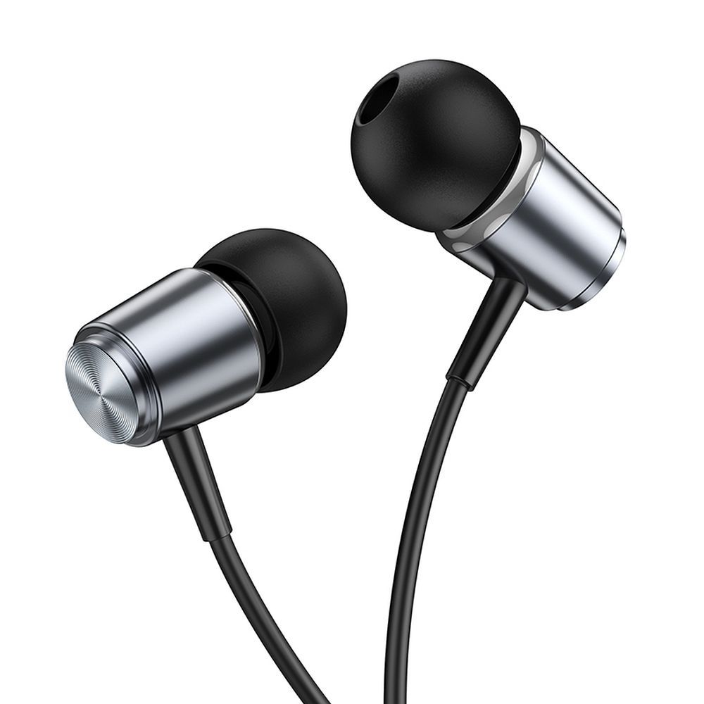 HOCO vadu austiņas Jack 3,5 mm ar mikrofonu M108 pelēkas