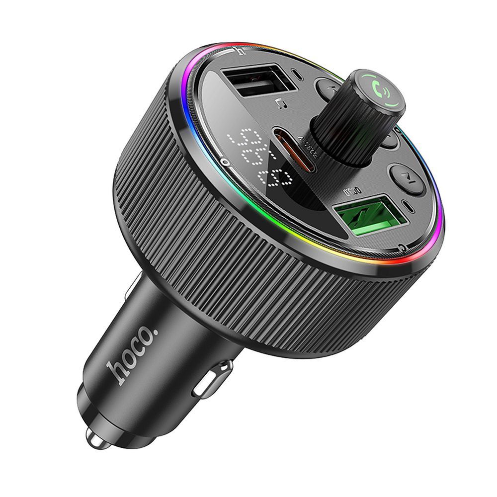 HOCO auto FM raidītājs Bluetooth 2 x USB A + Type-C PD QC3.0 30W E82 melns