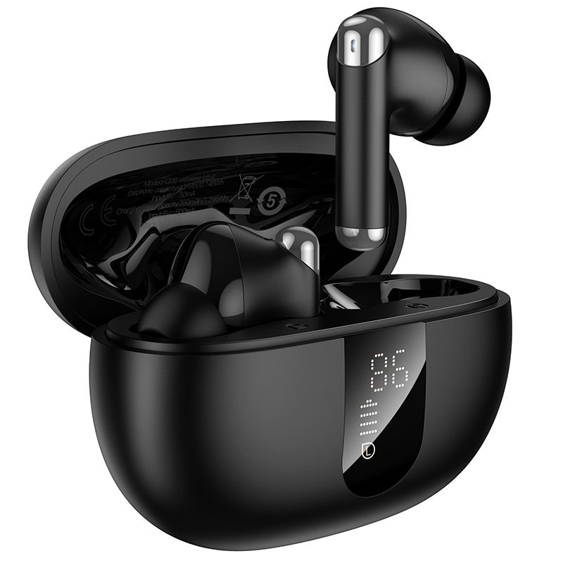HOCO bezvadu austiņas bluetooth TWS ANC ENC EQ26 melnas