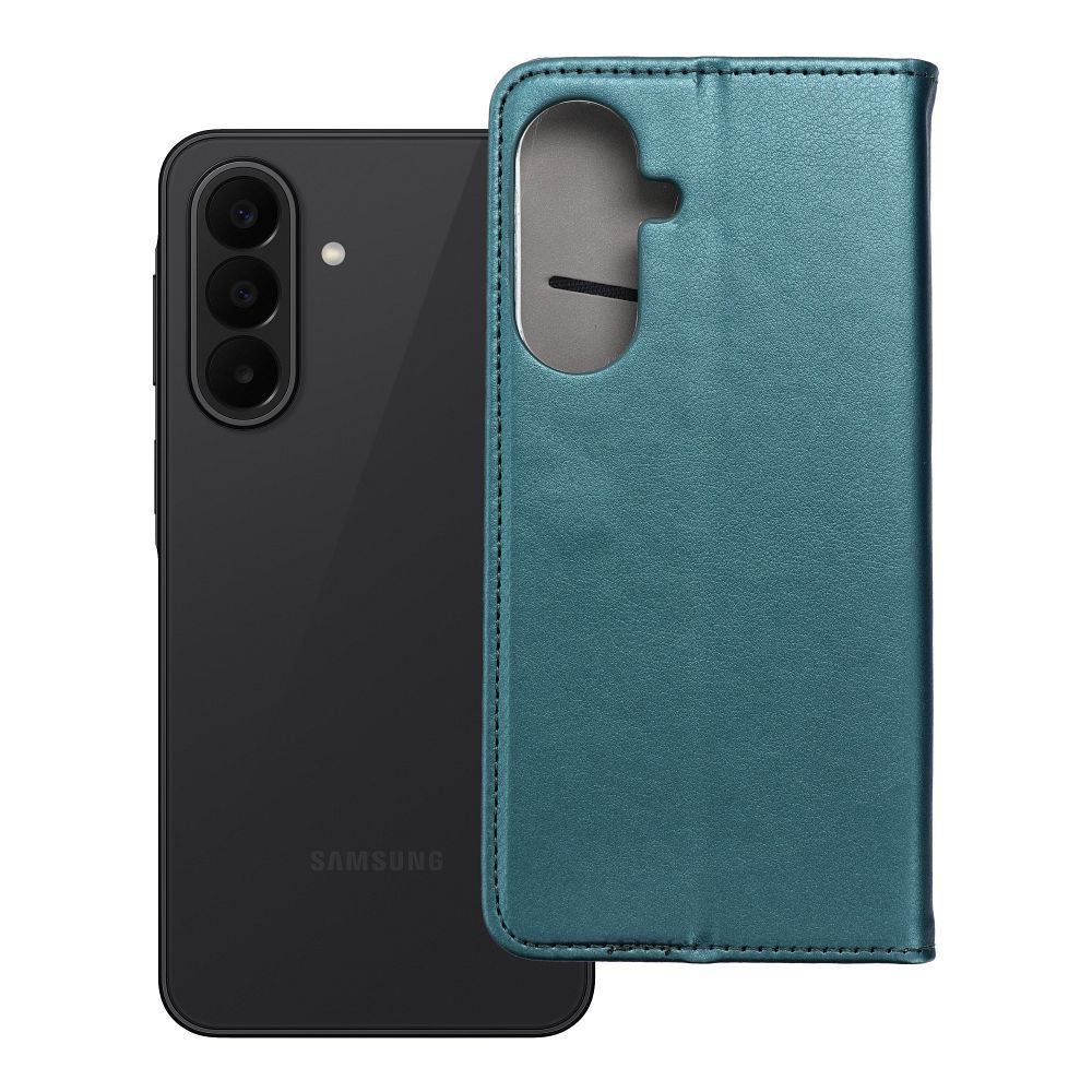 Atlokāmais maciņš Samsung A27 Smart Magneto, tumši zaļš