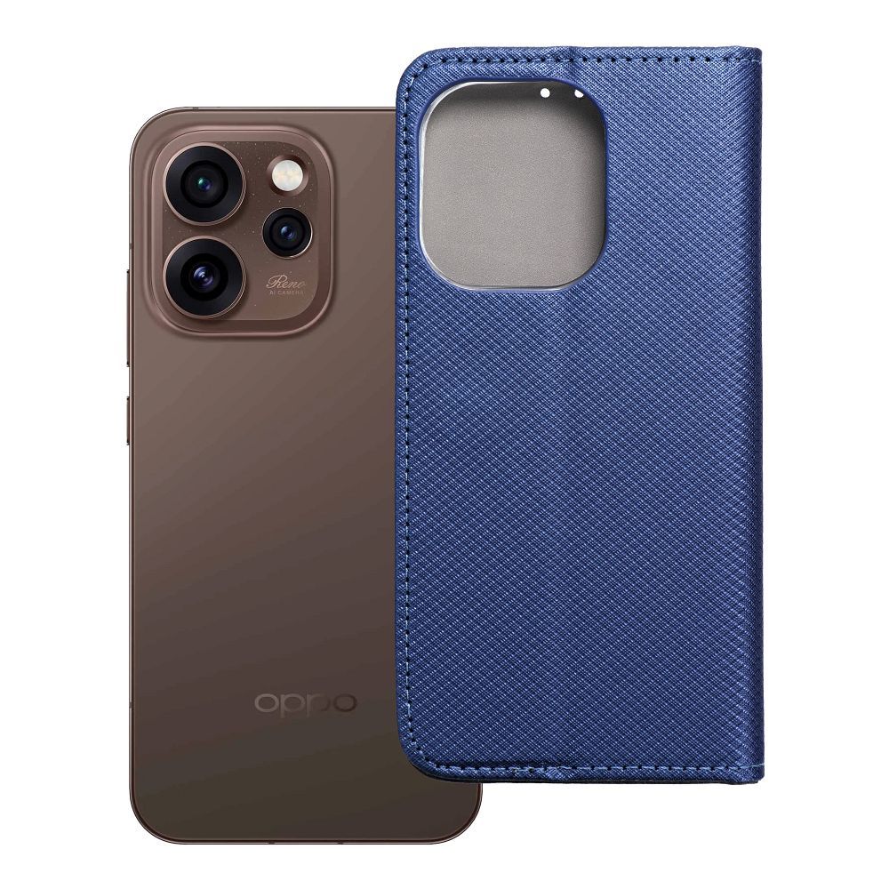 Atlokāms maciņš Oppo Reno 15 PRO 5G Smart Case Book tumši zils