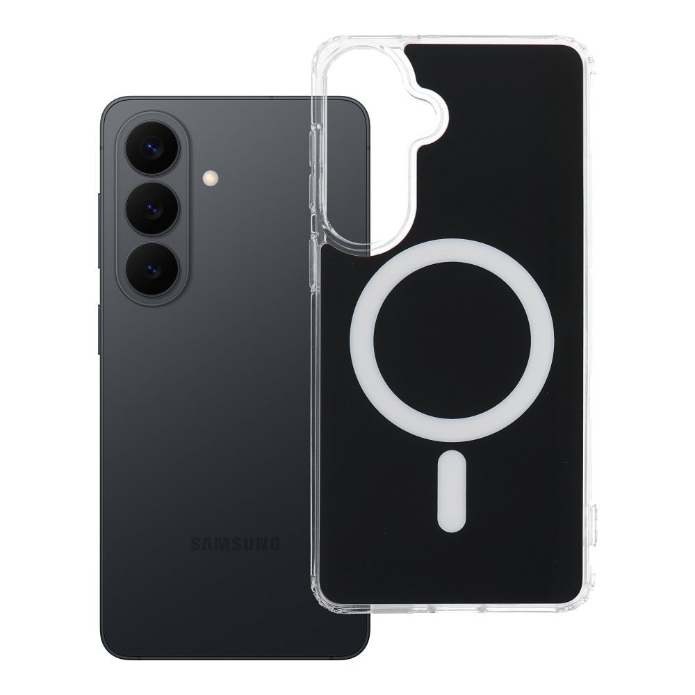 Maciņš Samsung S26 PLUS Clear Fusion Mag Cover saderīgs ar MagSafe melns