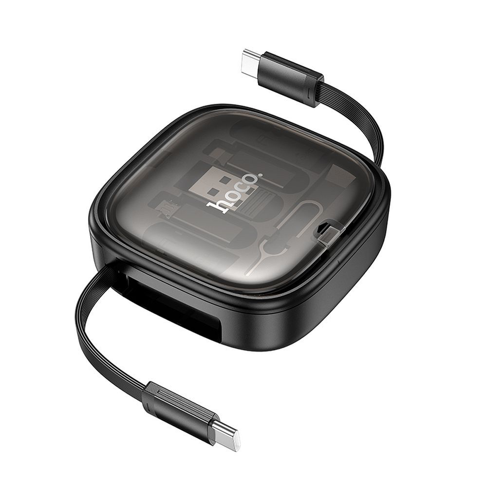 Kabelis All-in-one savelkams ar maināmiem uzgaļiem Hoco PD 3A 60W 0,95 m U140 melns