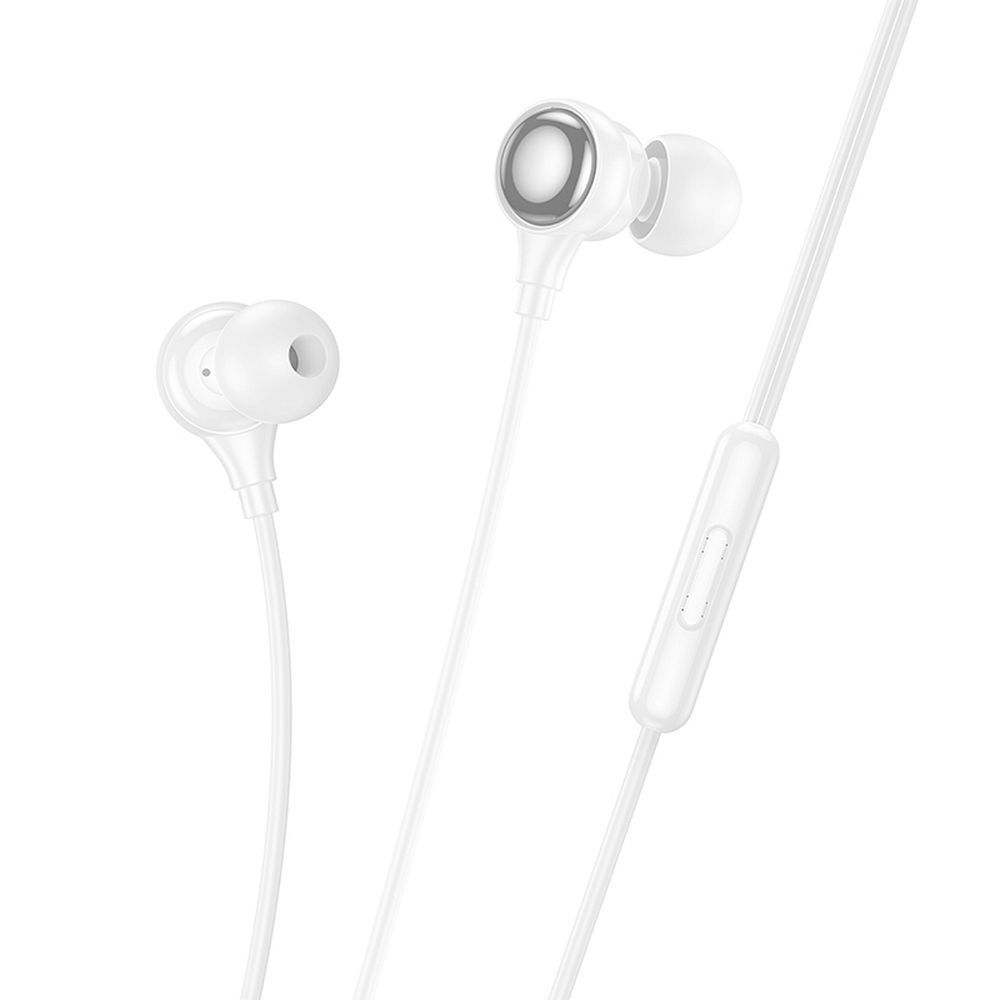 HOCO vadu austiņas Jack 3,5 mm ar mikrofonu M116 balta