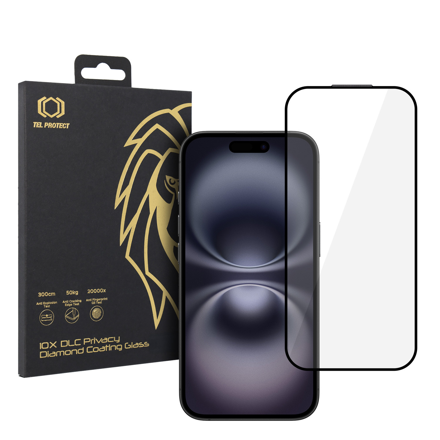 Rūdīts stikls Tel Protect 10X HD DLC Diamond Coating priekš Iphone 16