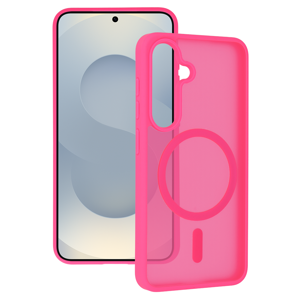 Tel Protect Aura Matte Magsafe maciņš Samsung Galaxy S25/S24, spilgti rozā