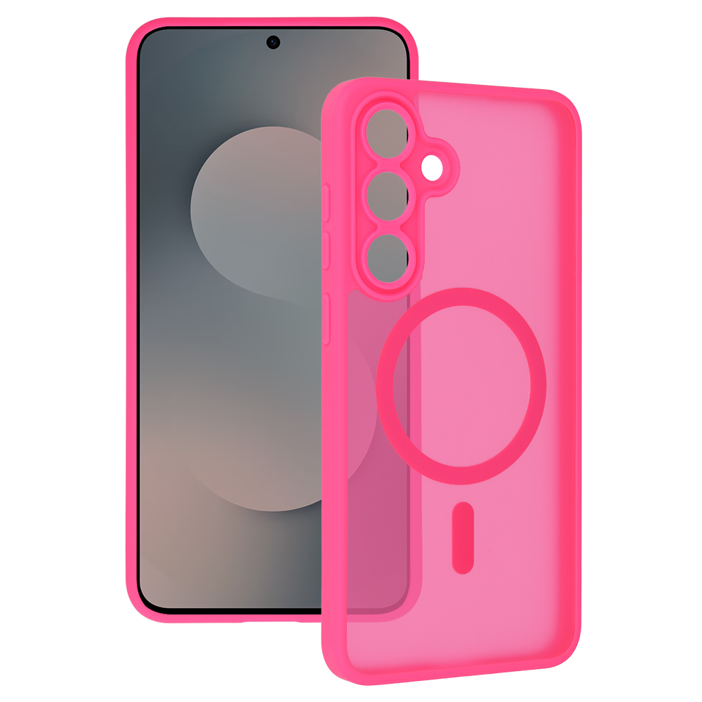Tel Protect Aura Matte Magsafe maciņš Samsung Galaxy S25 FE, spilgti rozā