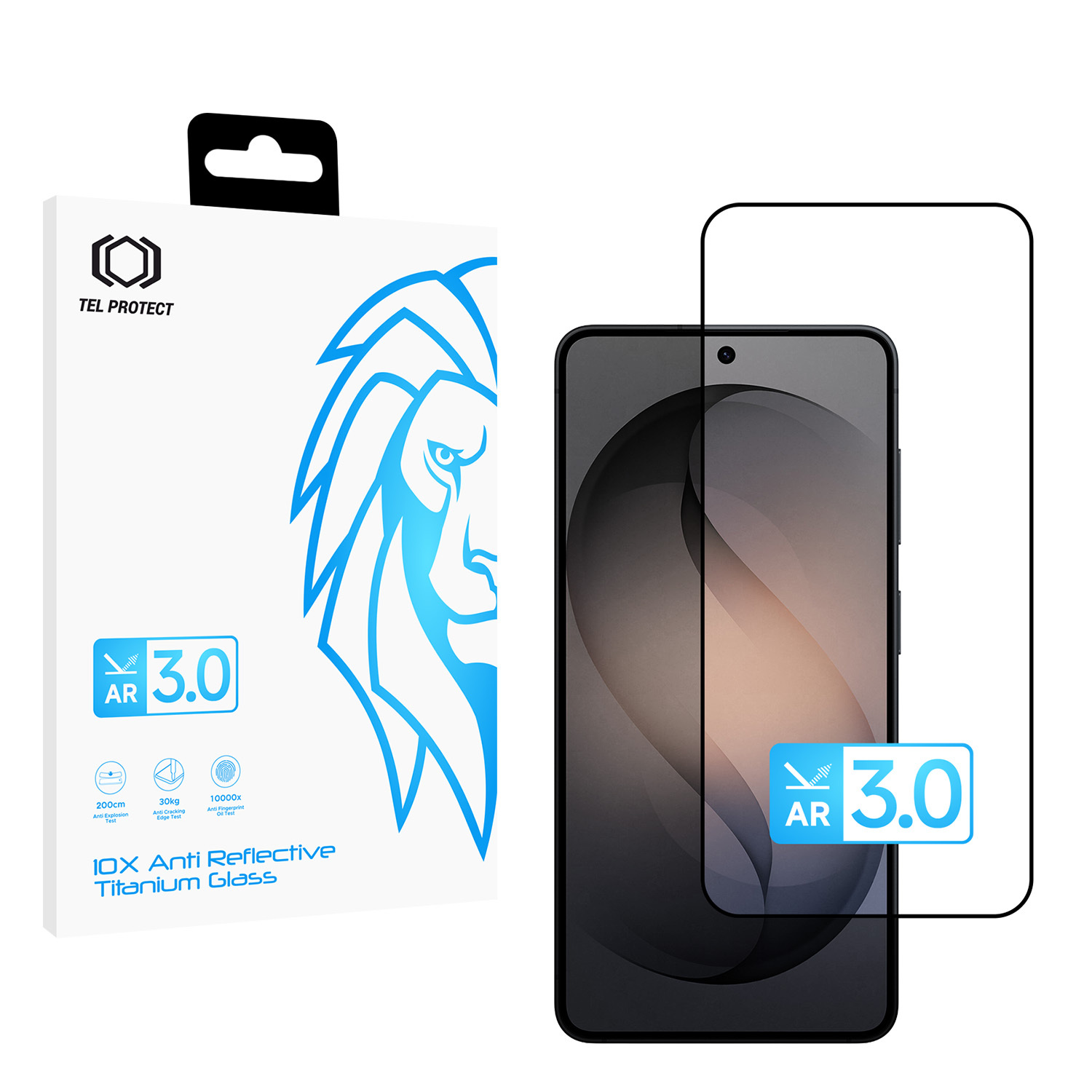Tempered glass Tel Protect 10X AR 3.0 AntiReflective Titanium forSamsung Galaxy S26