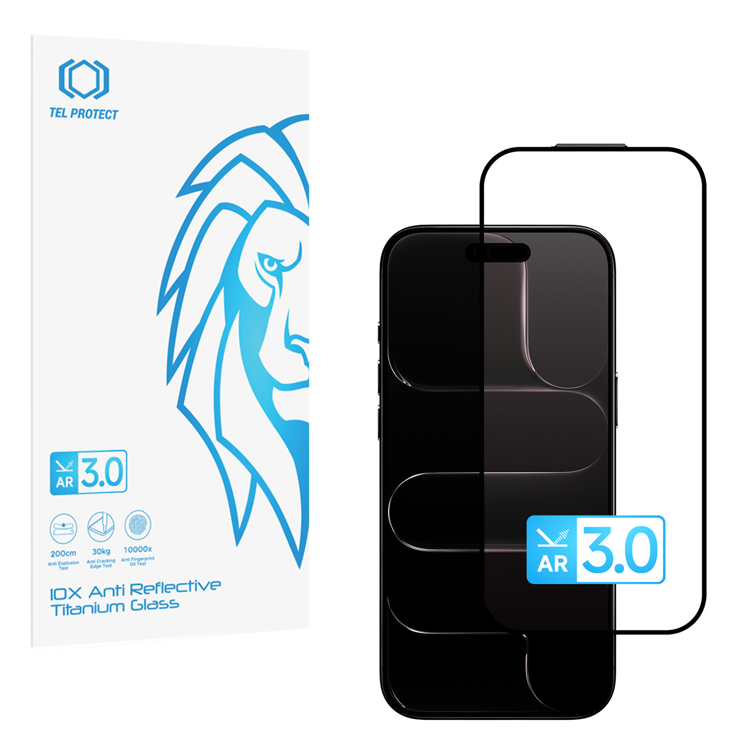 Tempered glass Tel Protect 10X AR 3.0 AntiReflective Titanium forIphone 17 Air (envelope)