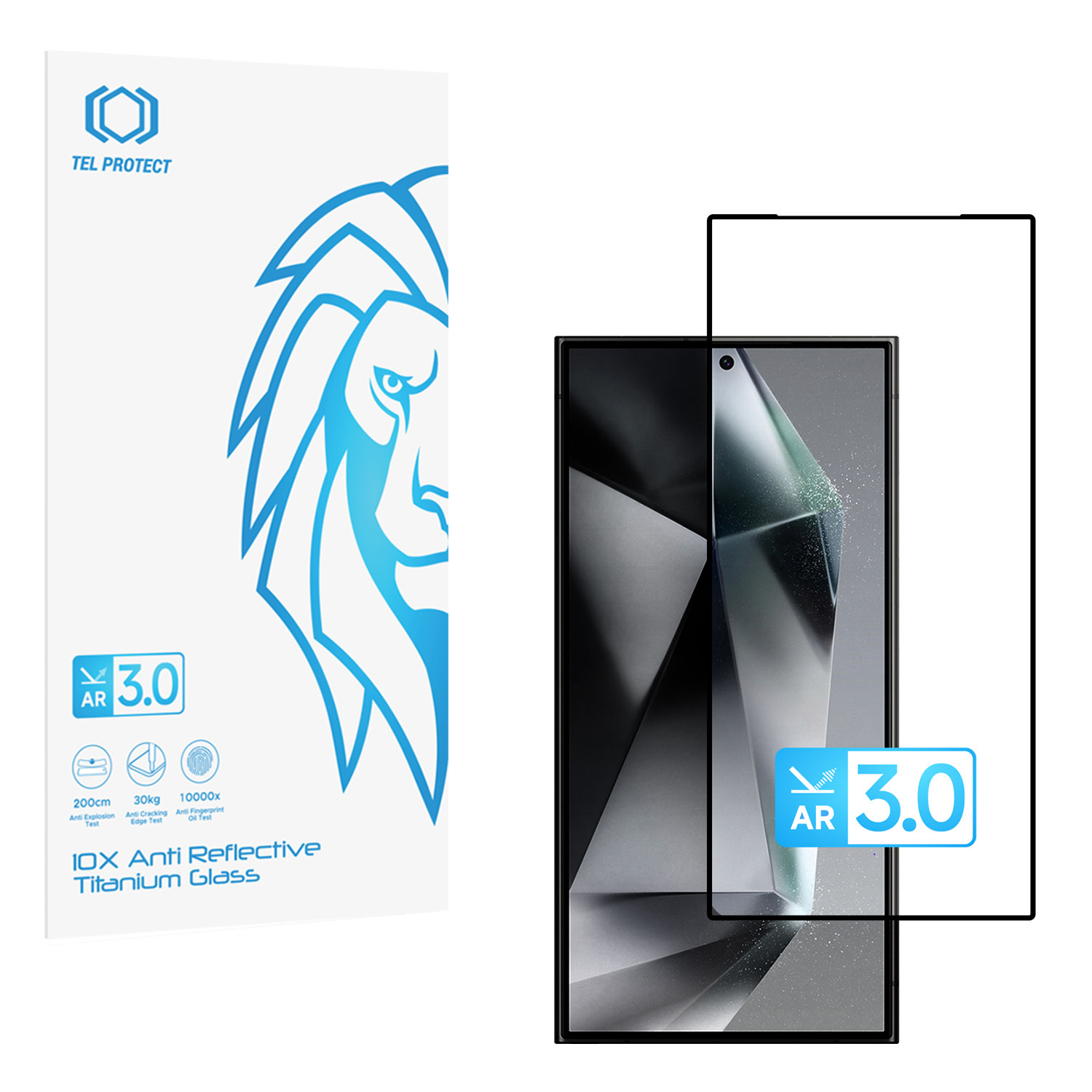 Tempered glass Tel Protect 10X AR 3.0 AntiReflective Titanium forSamsung Galaxy S24/S25 (envelope)