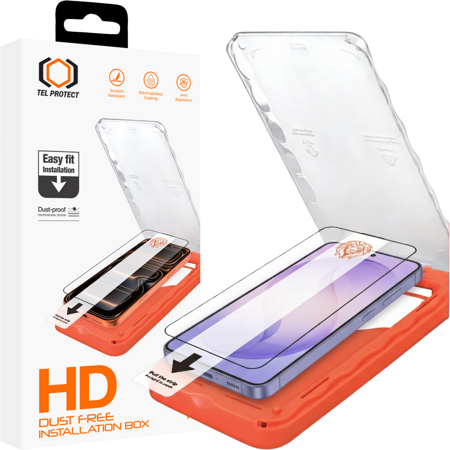 Tel Protect Dust-Free Easy Fit HD Titan Tempered Glass for Samsung Galaxy S26 black (with fingerprint unlock)
