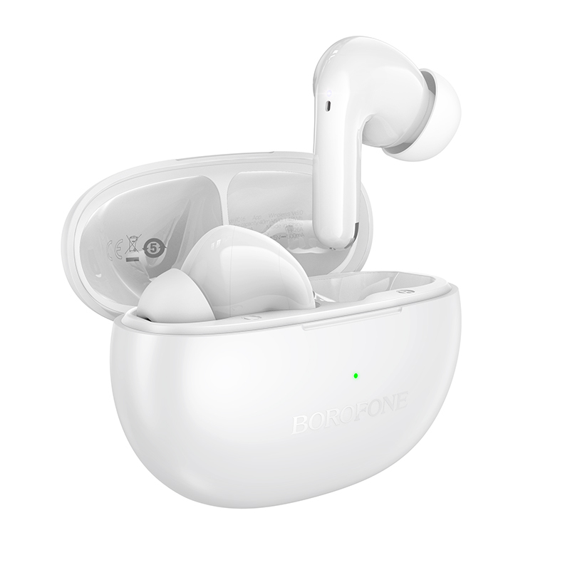 Baltas TWS Bluetooth austiņas Borofone FQ16 Star, ANC+ENC, Smart AI