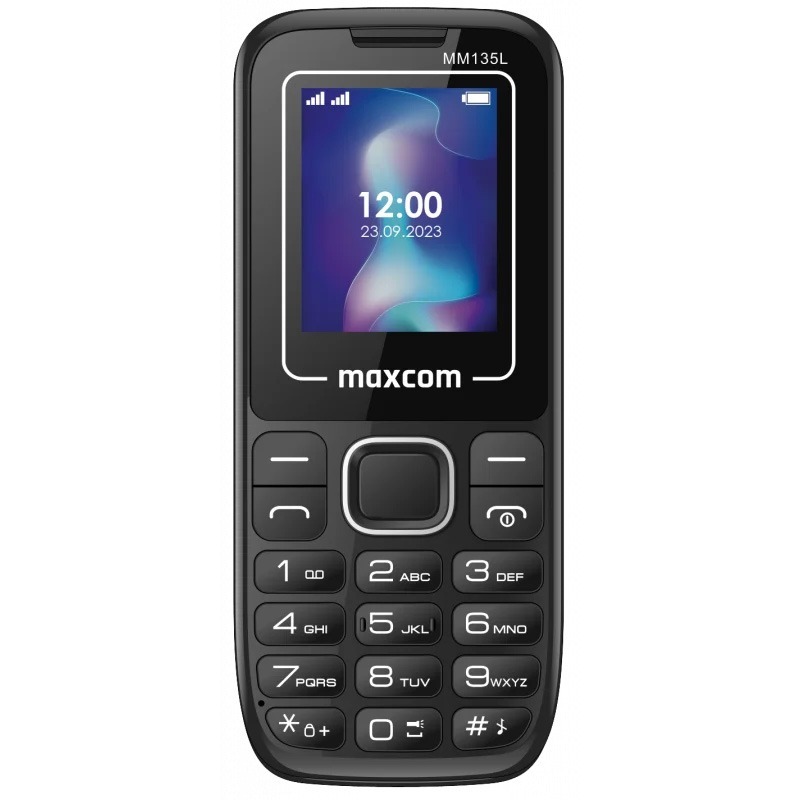 Mobilais telefons - MAXCOM MM 135 LIGHT divu SIM karšu melns-zils